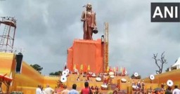 MP CM Chouhan unveils 108 feet statue of Adi Shankaracharya at Omkareshwar